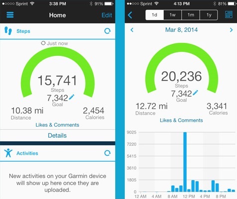 Garmin vivofit fitness tracker app