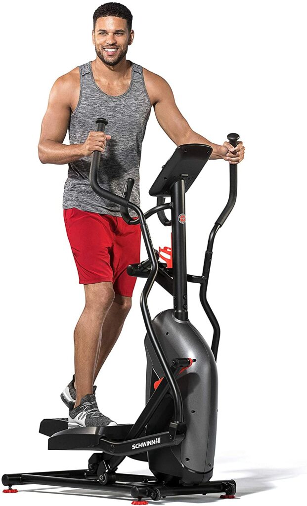 schwinn-411-elliptical-machine-man-working-out