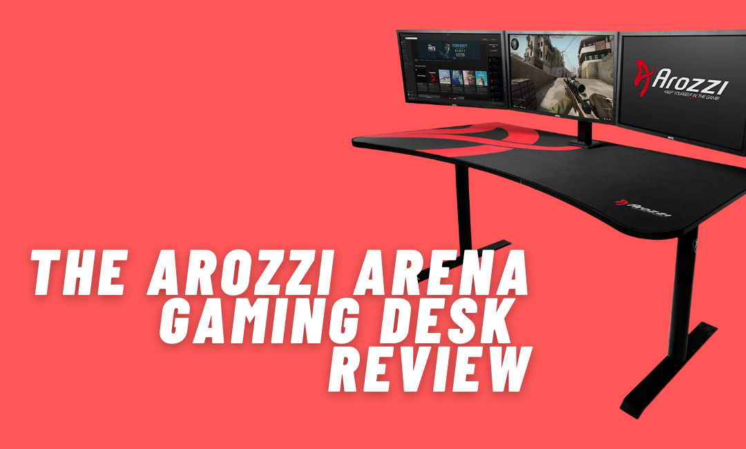 Стол для компьютера arozzi arena gaming desk dark grey